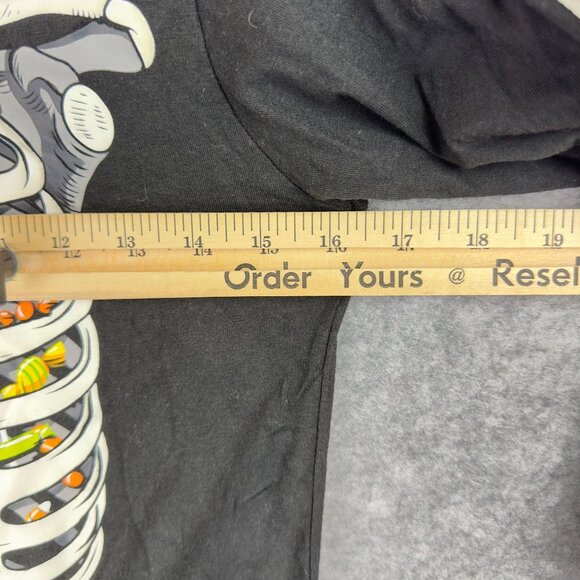 Celebrate Halloween Skeleton Candy Long Sleeve Shirt L/G 10-12 Youth Black Soot - Picture 6 of 8